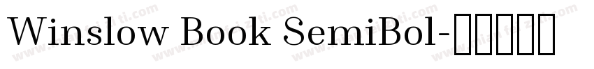 Winslow Book SemiBol字体转换